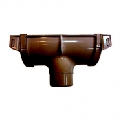 Воронка желоба Interplast 125/80 серо-коричневая Ral 8019