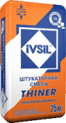Экономичная штукатурка механизированного нанесения Ivsil Thiner