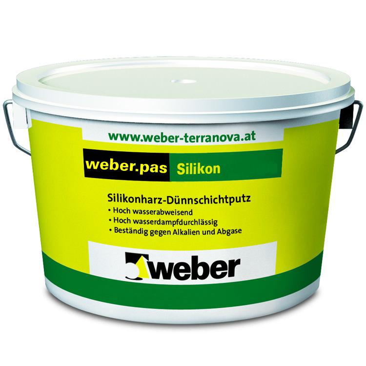 Штукатурка декоративная силиконовая Weber-Vetonit pas silikon Короед 2 мм Штукатурка декоративная силиконовая Weber-Vetonit pas silikon Короед 2 мм